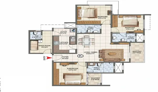 Featured Image of Godrej Samaris 3 BHK Floor Plan